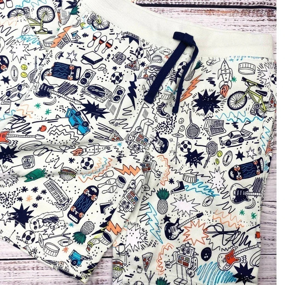 New Spotted Zebra Boys Sweat Activewear Retro Print Short Outfit Medium - Picture 5 of 8